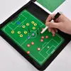 Tablero Táctico Portátil de Fútbol con Cremallera y Piezas de Ajedrez Magnéticas Mesa de Arena Bolsa Táctica Magnética Suministros para Árbitro Bolsa para Entrenador