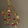 Estilo Navideño Lazo Fantasía Súper Hada Cadena para Teléfono Móvil Colgante Exquisito Hecho a Mano con Cuentas Llavero Bolso Colgante Arcoíris