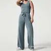 Mono de mujer informal ajustado de moda europea y americana, sin mangas, color sólido, con cuello en V, primavera/verano 2023