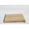 Bandeja Angular de Madeira Maciça para Assar Pão Retangular Camada Única Bandeja Bolo Sushi Torrada Sashimi Rack de Exibição