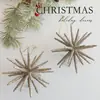 2026 Novos Estilos Enfeites de Natal Decorações para Árvore de Natal Cor Champagne Branco Transparente Estrela Explosiva