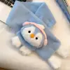 2025 Novas Luvas de Pelúcia de Pinguim Fofas para Meninas Inverno Mais Fáceis de Combinar Estilo Coreano Quente Curto Desenho Animado Luvas de Pescoço