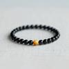 Pulsera de obsidiana color natural piedra negra para mujer coreana simple personalizada regalo natural fina para mujer pulsera de pareja