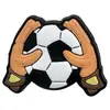 Serie de Fútbol Transfronteriza Charms de Zapato de Goma Suave de PVC Accesorios para Zapatos Crocs, Accesorios de Zapato de Club de la Copa del Mundo