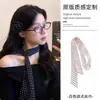 Faixa de Cabelo Longa com Bolinhas Retrô para Primavera e Verão, Fashion e Versátil, com um Toque de Luxo, Fita Decorativa para Pescoço