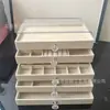Nova Caixa de Armazenamento de Joias Transparente PET Tipo Gaveta de 5 Camadas Brincos Colar Anel Suporte de Exibição de Joias Caixa de Joias