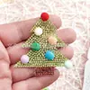 Nuevo Árbol de Navidad Rhinestone Hotfix Adhesivo de Doble Cara Parche para Funda de Teléfono Accesorios de Bola de Piel Accesorios Hotfix para Manualidades DIY