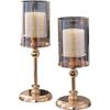 Suporte de Vela Nórdico de Luxo Leve Suporte de Aromaterapia de Vidro Enfeites à Prova de Vento Romântico Adereços de Jantar à Luz de Velas Decoração