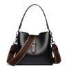 Bolso de Cubo de Mano con Textura de Cuero Suave Transfronterizo para Mujer 2024 Nuevo de Alta Gama Multicapa de Gran Capacidad para Hombro y Cruzado