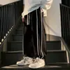 Calças Casuais Cinzas Masculinas Primavera Outono Verão Finas Americanas Perna Reta Joggers Tendência Soltas Esportivas Longas