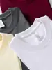 Camiseta de Manga Curta de Algodão Mercerizado 200g para Homens, Venda Quente em Live-Stream, Alta Contagem de Fios, Moda de Verão com Sensação de Gelo, Gola Redonda, Cor Sólida