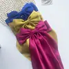 Pinza para el pelo grande de clip de resorte con lazo de satén popular transfronterizo, pasador de color sólido para mujeres, accesorios para el cabello