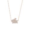 Collar original de los doce signos del zodíaco para mujer, nuevo estilo coreano, colgante de diamante del año del conejo, oro rosa, año animal, cadena para la clavícula de plata de ley