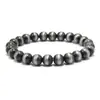 Pulsera de cuentas para hombre de moda europea y americana con cordón elástico, simple y versátil, nuevo accesorio de moda transfronterizo para hombre
