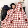 Manta de terciopelo de doble cara estilo crema coreano para otoño e invierno Manta de felpa de leche Manta para siesta en sofá y oficina Manta para aire acondicionado
