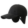 Boné de beisebol masculino para meia-idade e idosos, inverno, à prova de frio para atividades ao ar livre, ciclismo, proteção para as orelhas de vovô, com forro de lã e fleece, boné espesso para homens