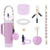 Conjunto de 7 Peças Copo Palito Decorativo Tampa de Copo Conjunto de Copos Corrente de Copo Série Ins Spell Battle Pingente de Chave Pingente de Bola de Pelúcia Dun