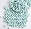 Cuentas Acrílicas Hechas a Mano 6mm-16mm Agujero Recto Color Sólido Bolas Redondas Accesorios Coloridos para DIY