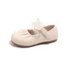 Zapatos de Cuero Perlado de Moda para Niños 2026 Otoño Nuevo Estilo Mocasines con Lazo para Niña Zapatos Casuales para Niños Pequeños