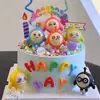Decoración de Pastel Fiesta de Huevos Oso de Dibujos Animados Oso Corazón Perdido Oso Rosa Osito Figura Decoración de Cumpleaños Infantil