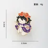 Nuevo broche de metal lindo de dibujos animados de comercio exterior, pin de insignia de aleación personalizado de moda ins japonesa para mujer