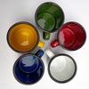 Envío Gratis Fábrica de Producción de Tazas de Esmalte de Exportación Taza de Agua Colorida Nostálgica Taza Pequeña de Vino Curvada Tarro de Hierro Porcelana con Logo Impreso