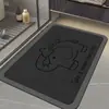 Tapete de Chão para Banheiro de Lama de Diatomáceas Cinza Capacho Absorvente de Água Entrada de Vaso Sanitário Antiderrapante Absorvente de Água Secagem Rápida Resistente a Manchas Tapete de Chão