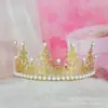 Corona de Perlas Molde para Pastel de Cumpleaños Adorno Semiredondo Flor Decorativa Festiva Corona Regalo Festivo