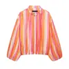 Chaqueta Bomber de Rayas de Moda Holgada para Mujer Nueva Primavera 2026 AliExpress Transfronterizo 7782343