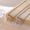 Collar con colgante de mariposa de sentido avanzado cadena para el cuello cadena para la clavícula no se decolora versión coreana de venta directa de fábrica