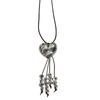 Collar Largo de Borla de Corazón Retro Antiguo para Mujer Estilo Étnico Bohemio Nicho de Alta Gama Cadena para Clavícula Accesorios