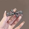 Nuevo Clip de Pato con Piedras de Strass en Forma de Lazo, Pin Pequeño Fragante para Flequillo, Pinza para el Cabello de la Frente, Accesorios de Cabello de Alta Gama, Pasador Exquisito