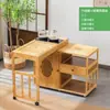 Mesa de Chá Móvel para Varanda Mesa de Chá Doméstica Armário de Chá Giratório Mesa de Café Moderna com Rodinhas Carrinho de Chá Pequeno de Luxo Leve Famoso da Internet