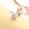 Pendientes Transfronterizos de Acero de Titanio 316 Serie Rosa Pendientes de Mariposa Cereza Lindos Dulces Moda Joyería para Perforaciones