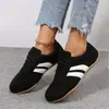 Zapatos de Entrenamiento Alemanes de Bloques de Color Retro Transfronterizos para Mujer Planos con Cordones Casuales Zapatos de Tabla Gamuza Sintética Versátiles Talla Grande Comercio Exterior Zapatos Forrest Gump