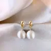 Pendientes minimalistas de metal cepillado en forma de bola para mujer, nuevos 2025, pendientes de alta gama, pendientes de moda versátiles de temperamento