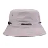 Material impermeável de primavera e verão cordão retrátil chapéu de pescador chapéu britânico de exterior chapéu de sol coreano de verão chapéu de aba reta