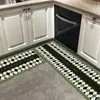 Alfombrilla de Cocina Retro Estilo Americano, Absorbente de Agua y Aceite, Antideslizante, Resistente a la Suciedad, Alfombrilla para Pies de Diatomeas para el Hogar, Alfombrilla Larga