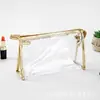 Bolsa Cosmética Transparente Pvc Grande Viagem Grande Capacidade Portátil Impermeável Pequena Armazenamento Bolsa de Higiene Pessoal Presente Logo Estampado