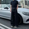 Design plissado estilo americano, calças levemente flare para mulheres e homens, calças casuais estilo outono old money, calças sociais simples de alta qualidade