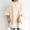 Moda Rakuten Japonesa Verano 2022 Estilo Japonés Fresco Dulce Pulóver de Nailon Cuello Redondo Holgado Camisa para Mujer