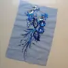 Tecido de Malha Bordado com Lantejoulas Veludo Flor Estéreo Diamante Brilhante Aplique Roupas de Performance de Palco Acessórios Decorativos L90