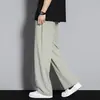 Pantalones Rectos Finos de Secado Rápido Refrigerantes para Hombre Versátiles Holgados Casuales 2026 Verano Color Sólido Deportivos Casuales Ropa para Hombre