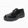 Zapatos de cuero estilo brogue para hombre transfronterizos con suelas gruesas, zapatos formales de talla grande para negocios casuales, zapatos de oficina para hombre que aumentan la altura