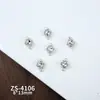 Accesorios de pedrería para decoración de uñas de aleación de plata brillante estilo lujo, diseño exquisito de nicho con decoraciones de uñas en forma de luna, lazo y corazón