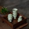 Taza Celadón de Pie Alto Taza Maestra Cerámica Esmalte de Color Secreto Taza de Té Taza Personal Copa de Vino China Juego de Té Kung Fu Taza Individual