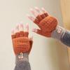 Guantes Tejidos para Hombres y Mujeres en Invierno Pantalla Táctil Cálidos Guantes para Ciclismo Más Felpa Lana Otoño e Invierno Engrosados para Prevenir el Frío y el Viento
