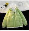 Jaqueta de algodão nova de inverno engrossada com capuz falso casaco de duas peças de pão do casal estilo Hong Kong marca de moda solto all-match