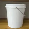 Balde plástico de 16 litros com tampa de rosca, balde redondo com tampa espiral, balde plástico para picles, balde para embalagem de alimentos, balde de tinta