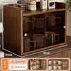 Porta-Copos Rack de Armazenamento Mesa Lateral de Mesa Copo de Água Xícara de Café Mesa de Jantar Bancada Armário de Armazenamento Prateleira À Prova de Poeira